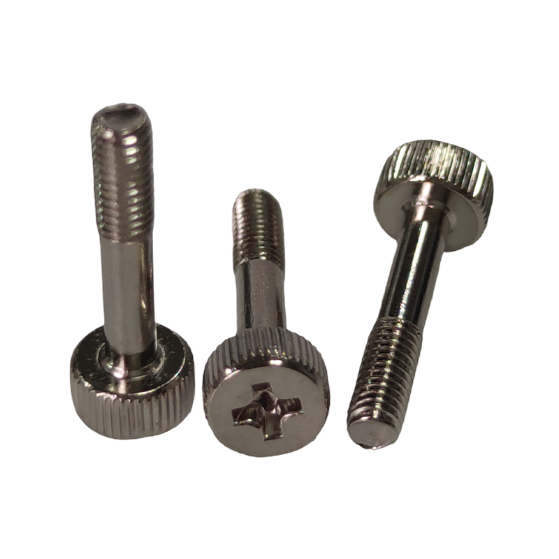 Knurled Phillips Head Hand-Tightened Half-Thread Screws